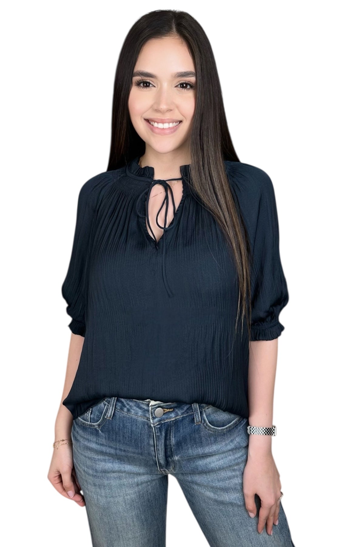 NAVY CHIC BLOUSE