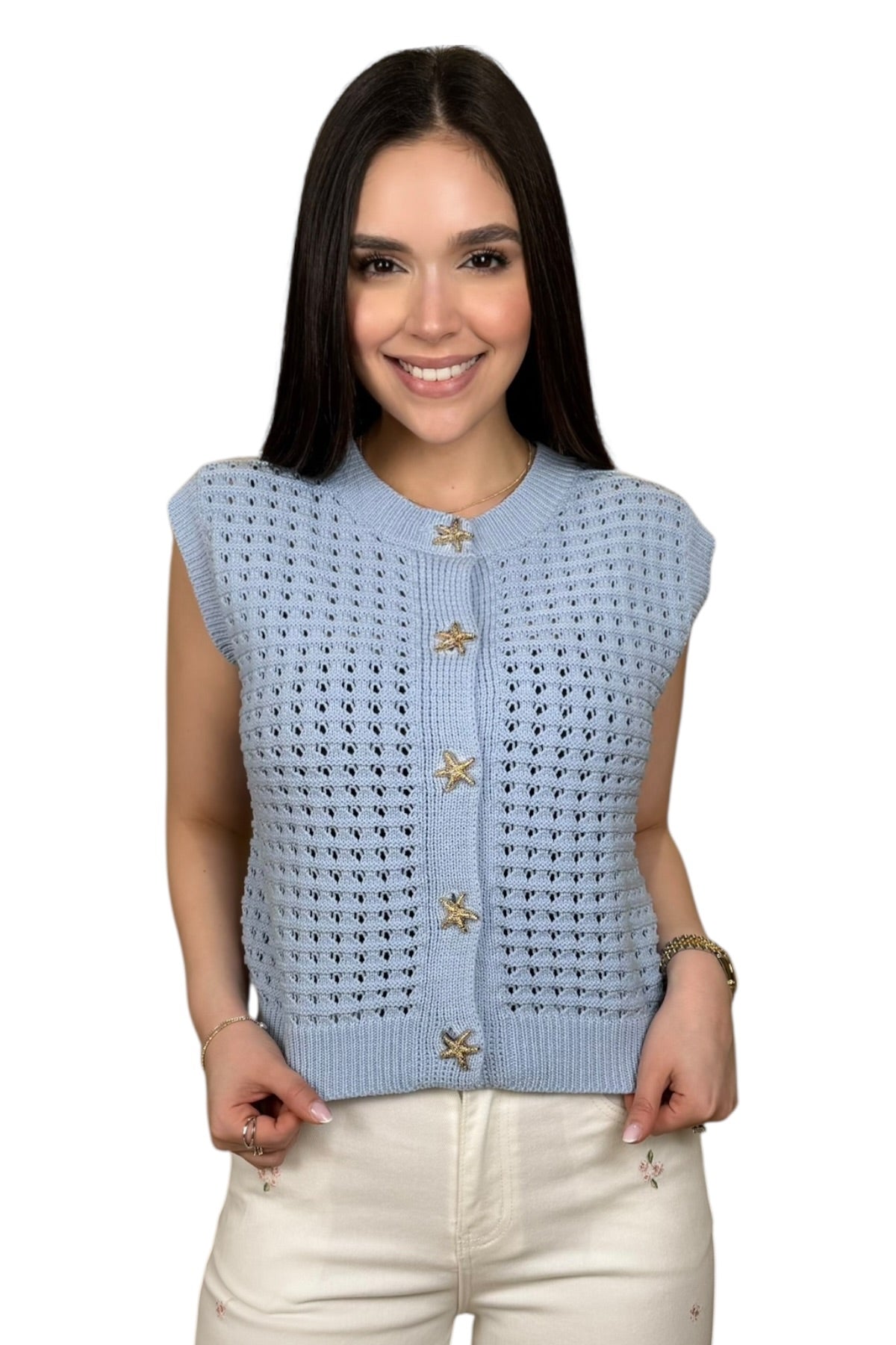 STAR KNIT SWEATER TOP