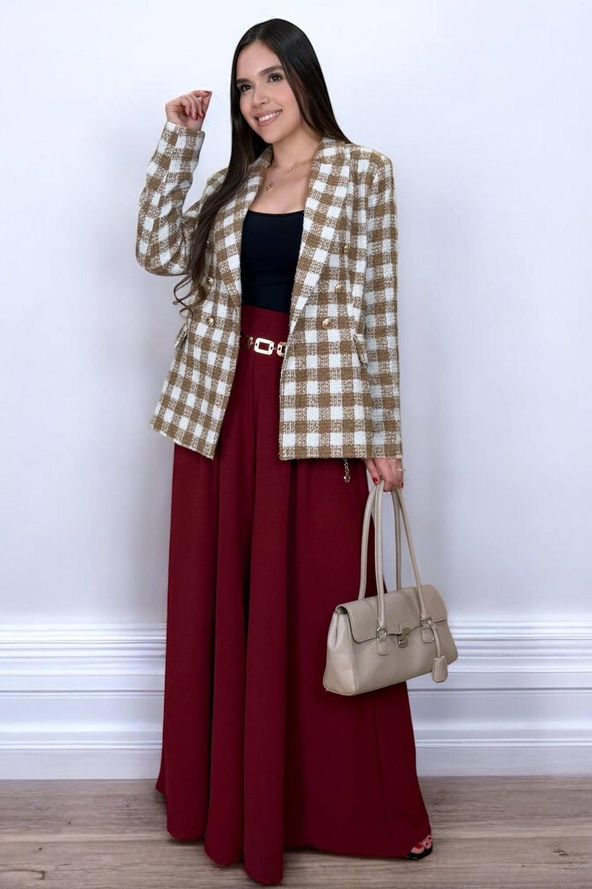 PARISIAN LUXE TWEED BLAZER - BEIGE