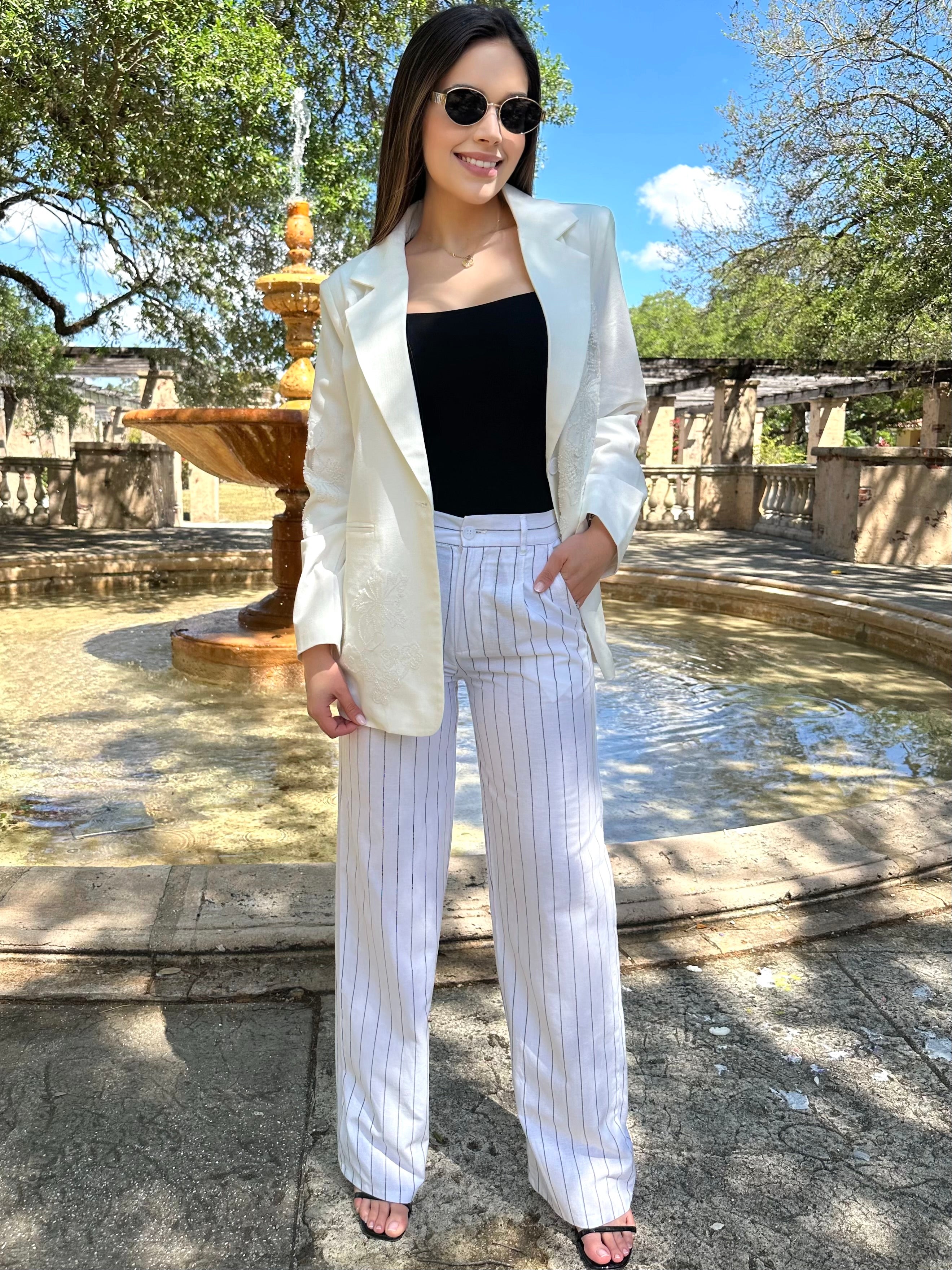LINEN PANTS - WHITE