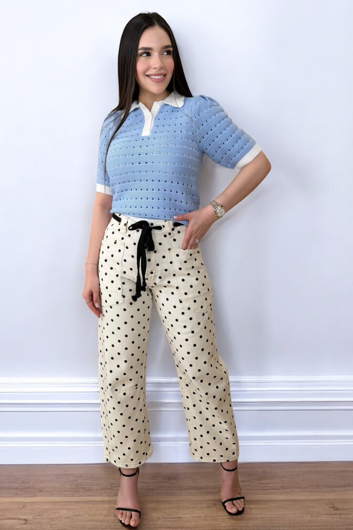 BLUE CHIC SWEATER TOP