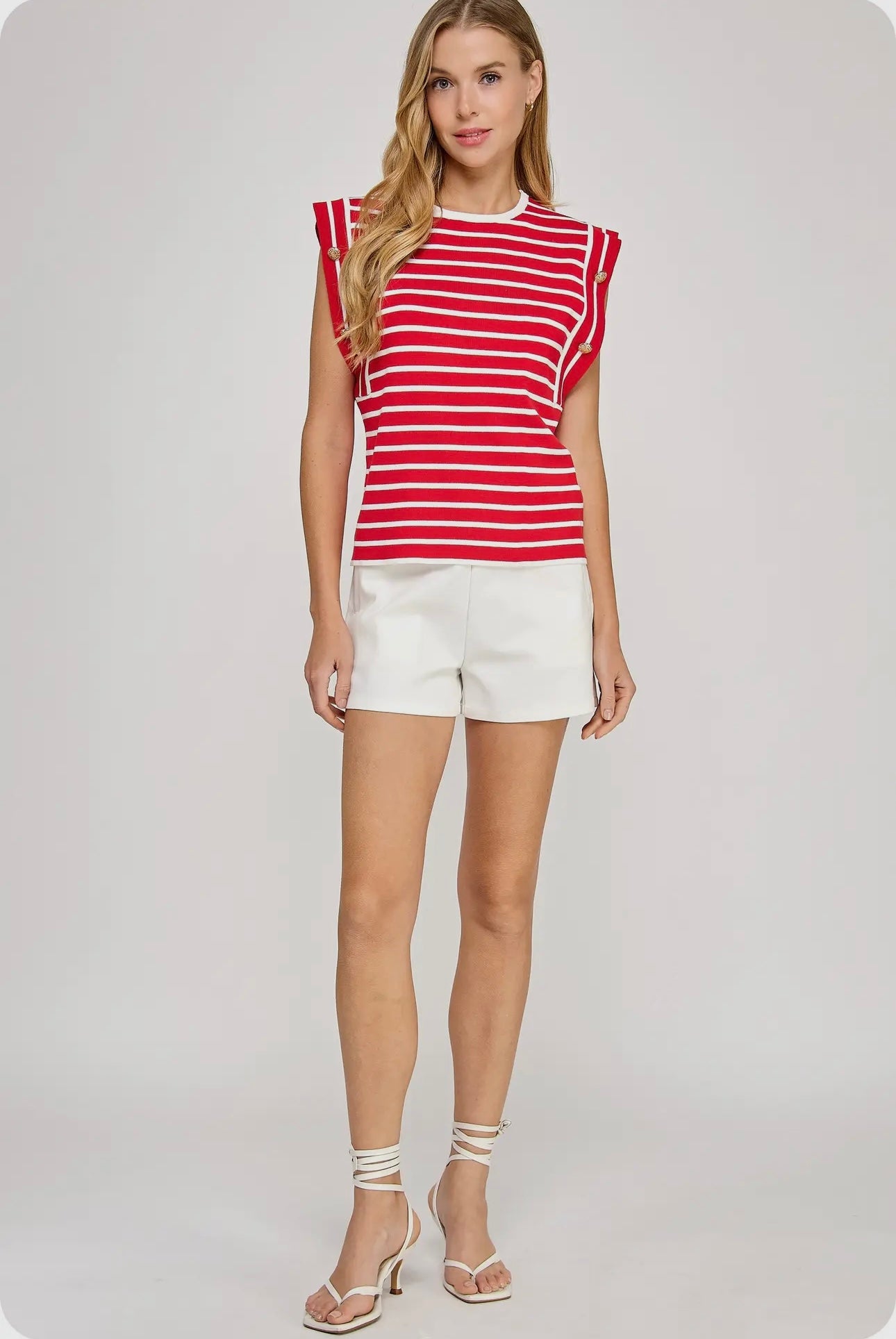 THE STRIPE TOP - RED