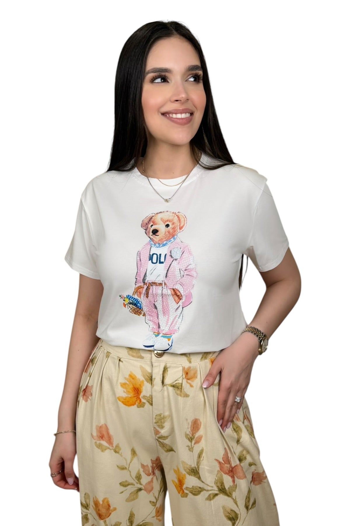 TEDDY BEAR - ROSA/WHITE