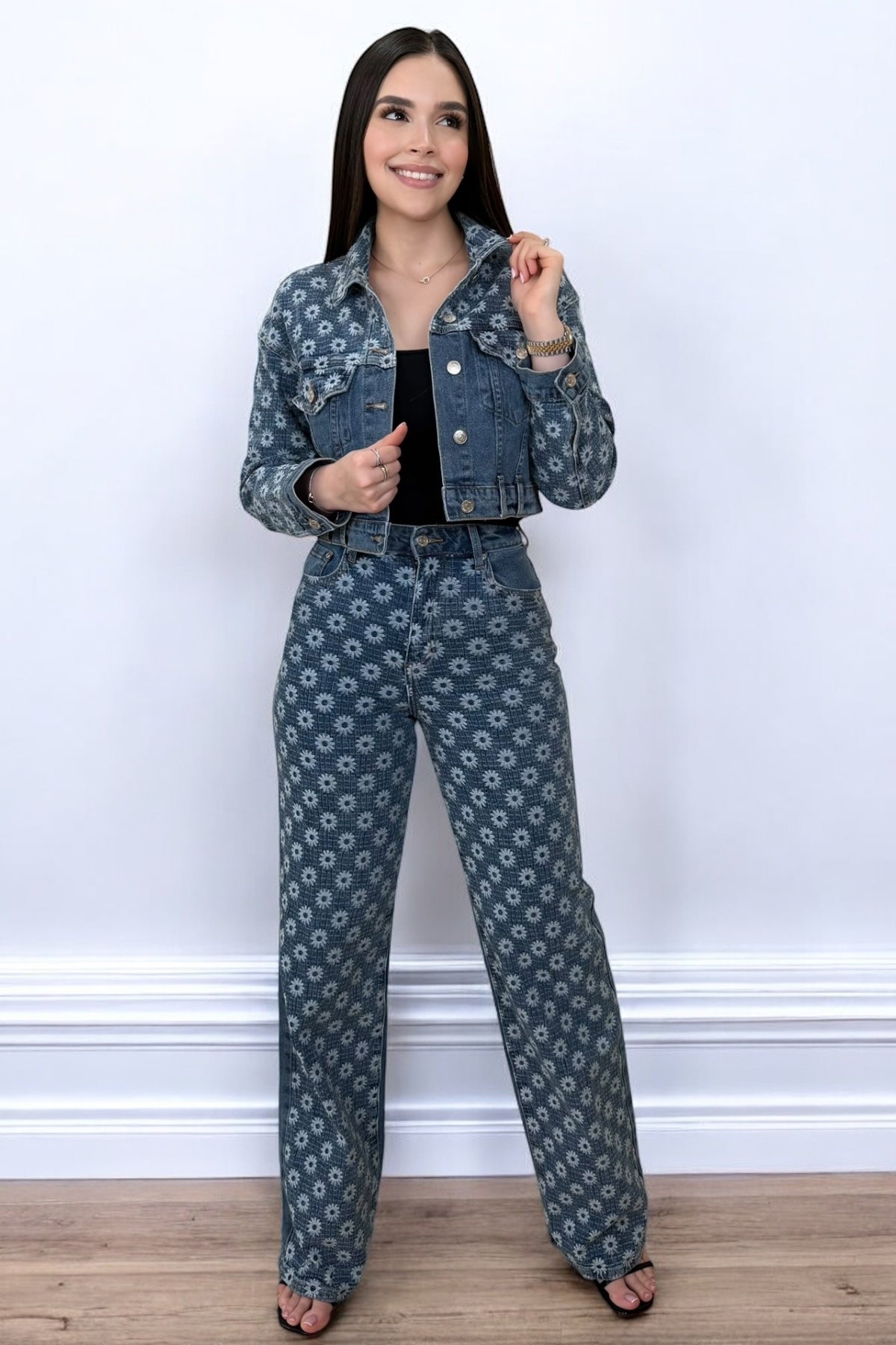 LA FLORE DENIM SET