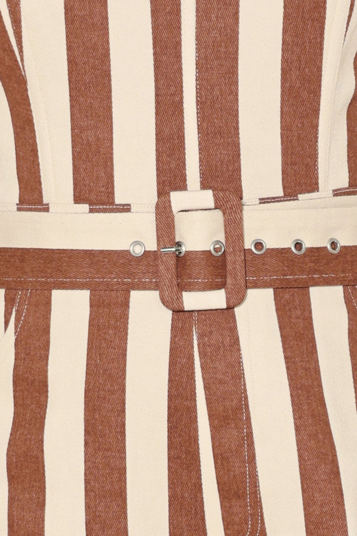 GOLDEN BROWN STRIPES JUMPSUIT