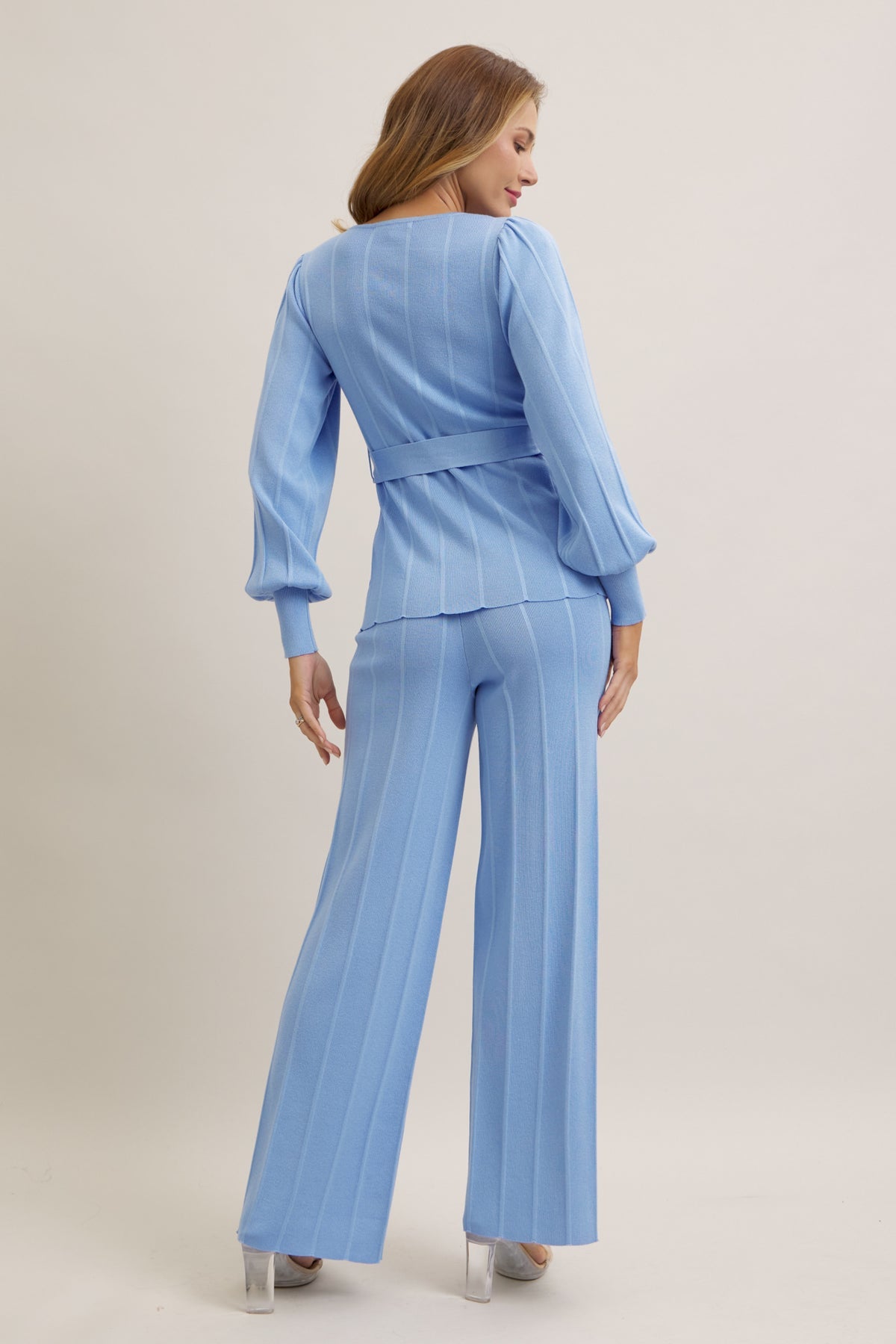 PORTOFINO BLUE KNITTED SET
