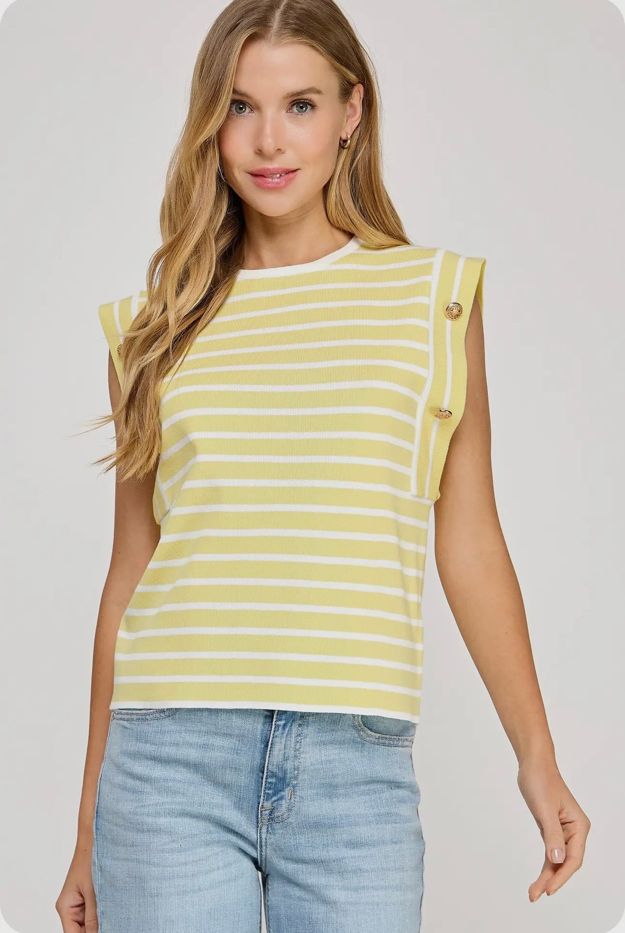 THE STRIPE TOP - YELLOW