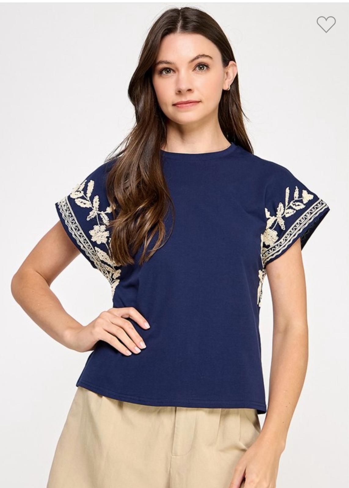 LAUREN BLOUSE - NAVY