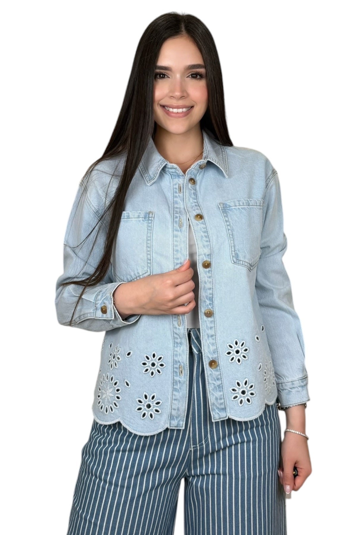 PARIS EYELET DENIM JACKET