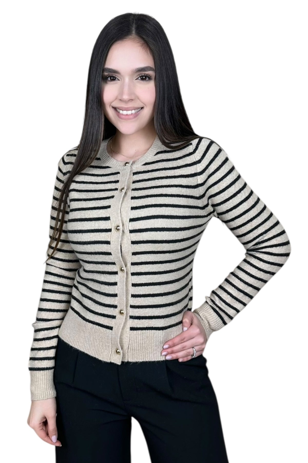 THE BEIGE LINES CARDIGAN