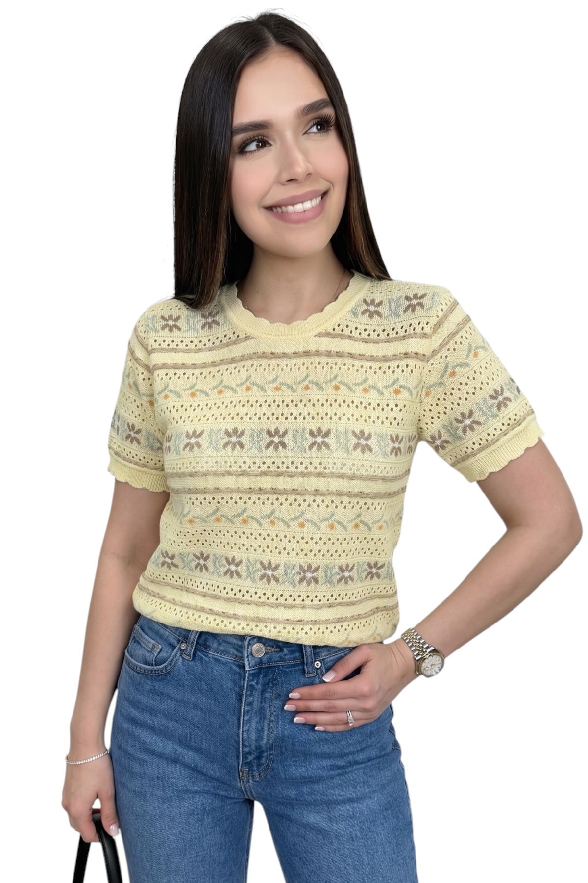 FLORÉ KNIT YELLOW TOP