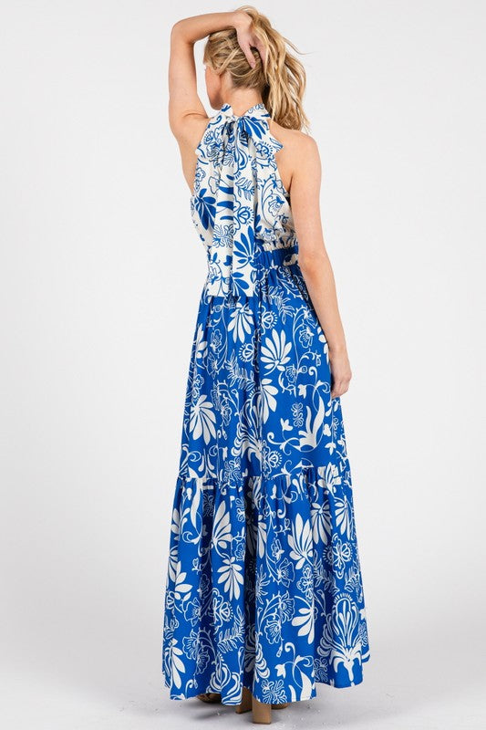 ZOÉ PRINT BLUE DRESS