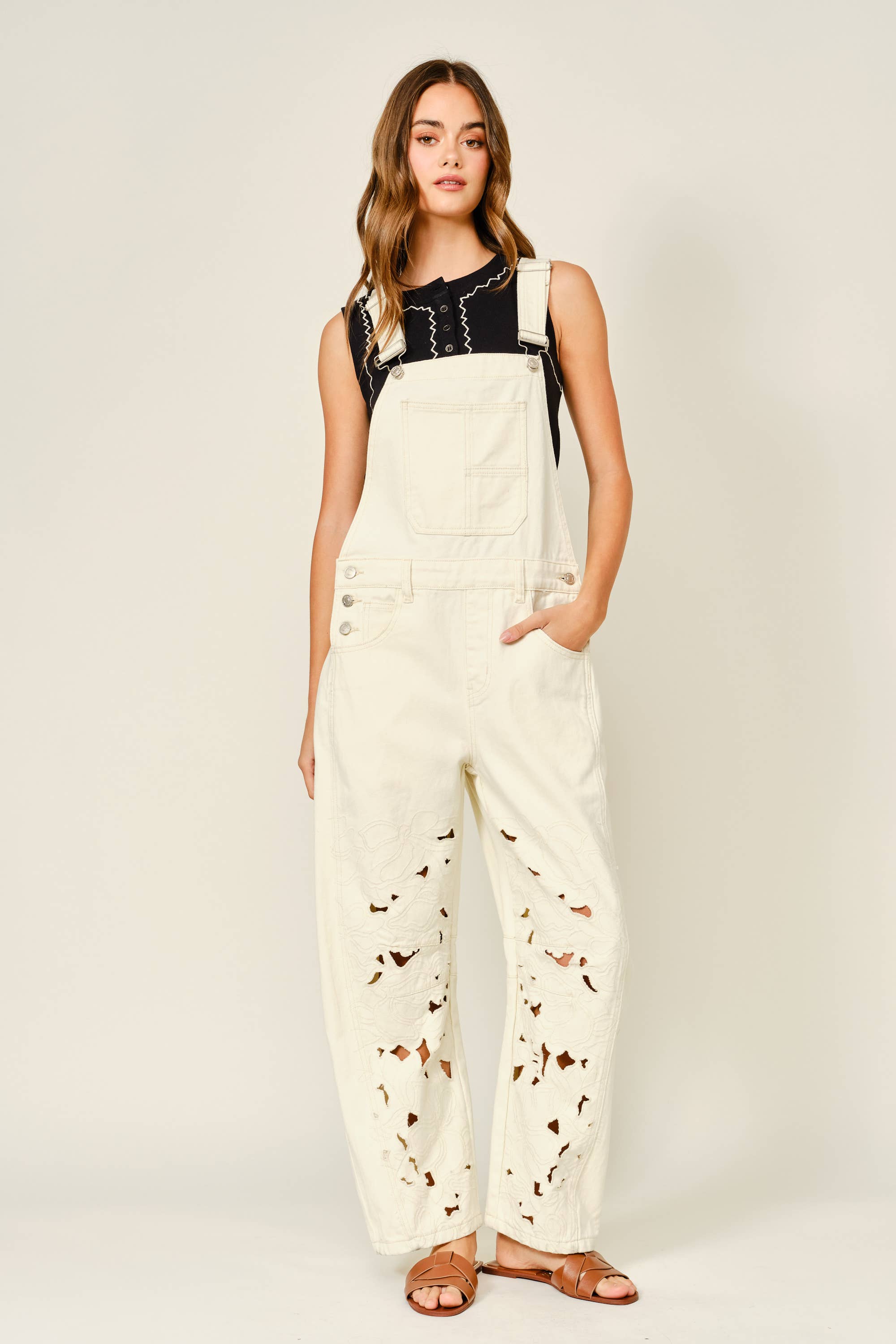DOLCE VITA EMBROIDERED OVERALL