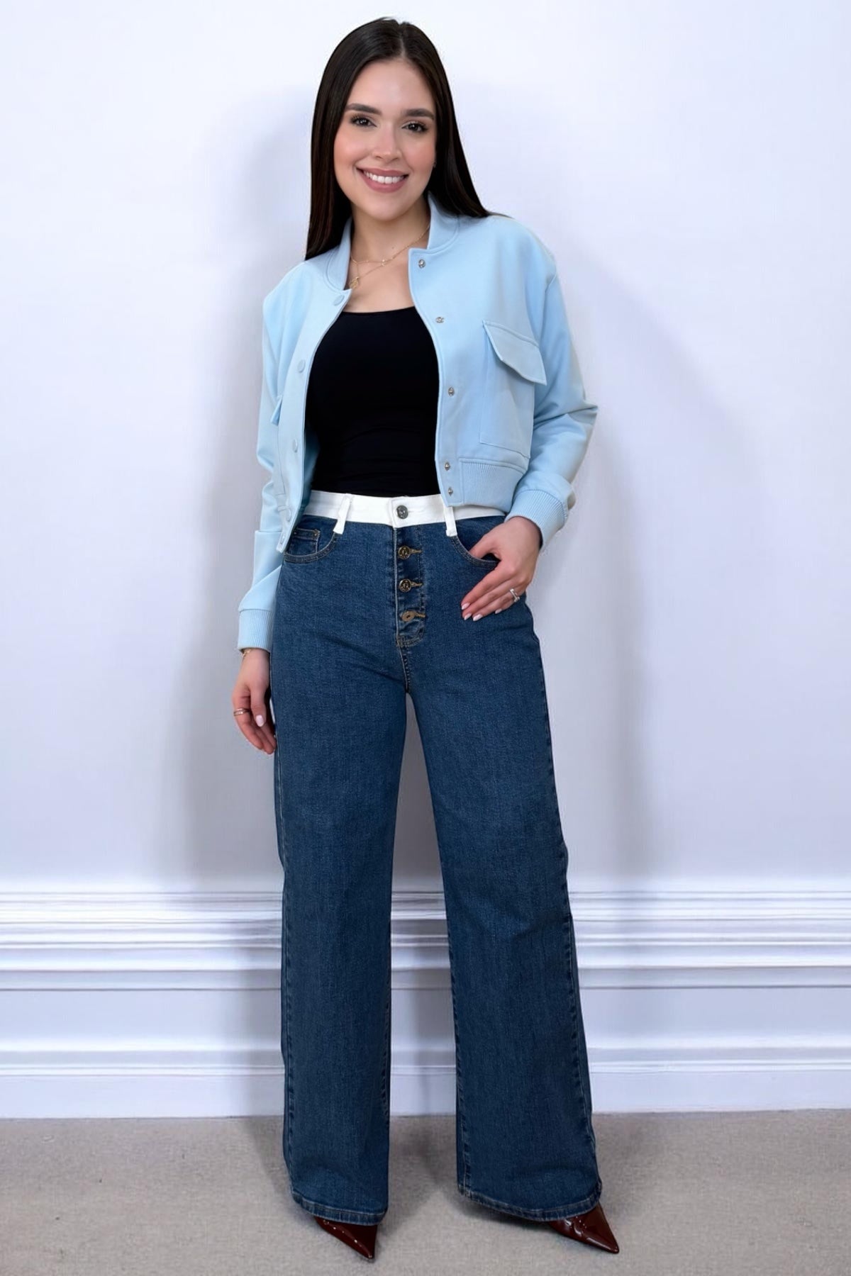 BOMBER JACKET - LIGHT BLUE