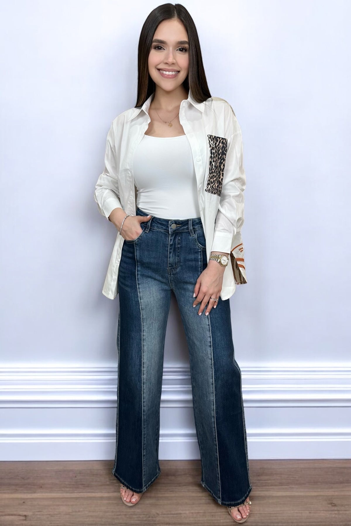 TWO TONES JEANS