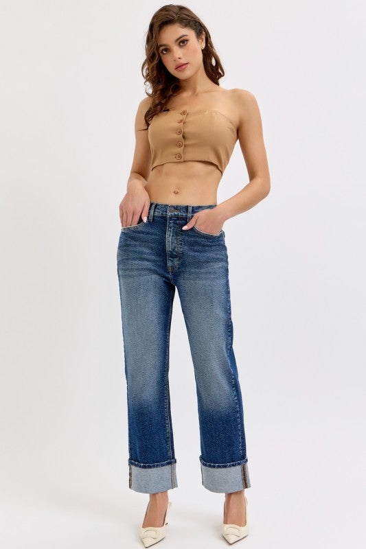 CLASSIC TURN-UP JEANS