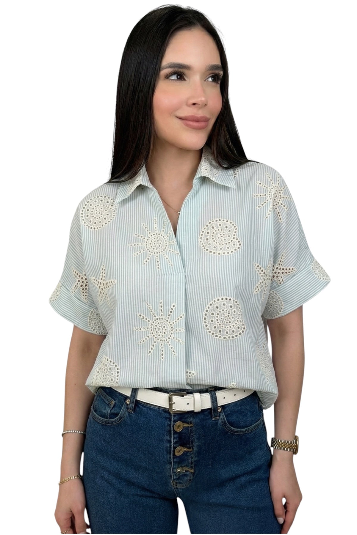 LUCIA MINT BLOUSE