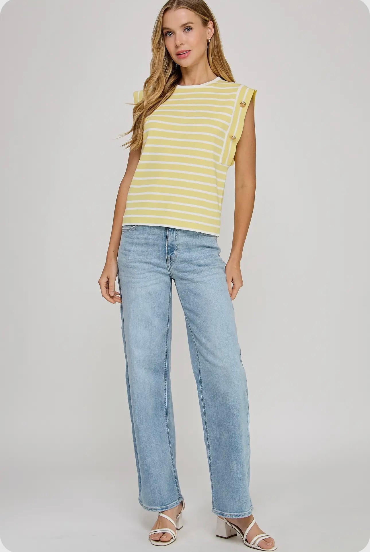 THE STRIPE TOP - YELLOW