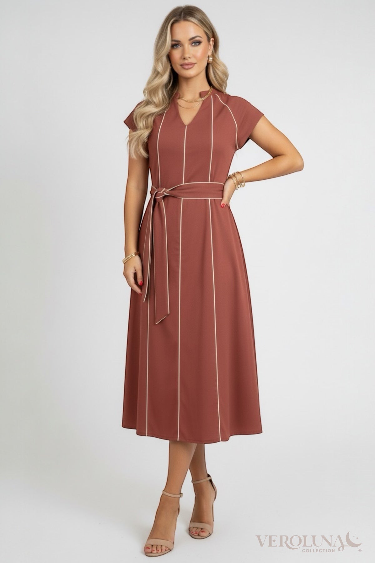 BURGUNDY DRESS