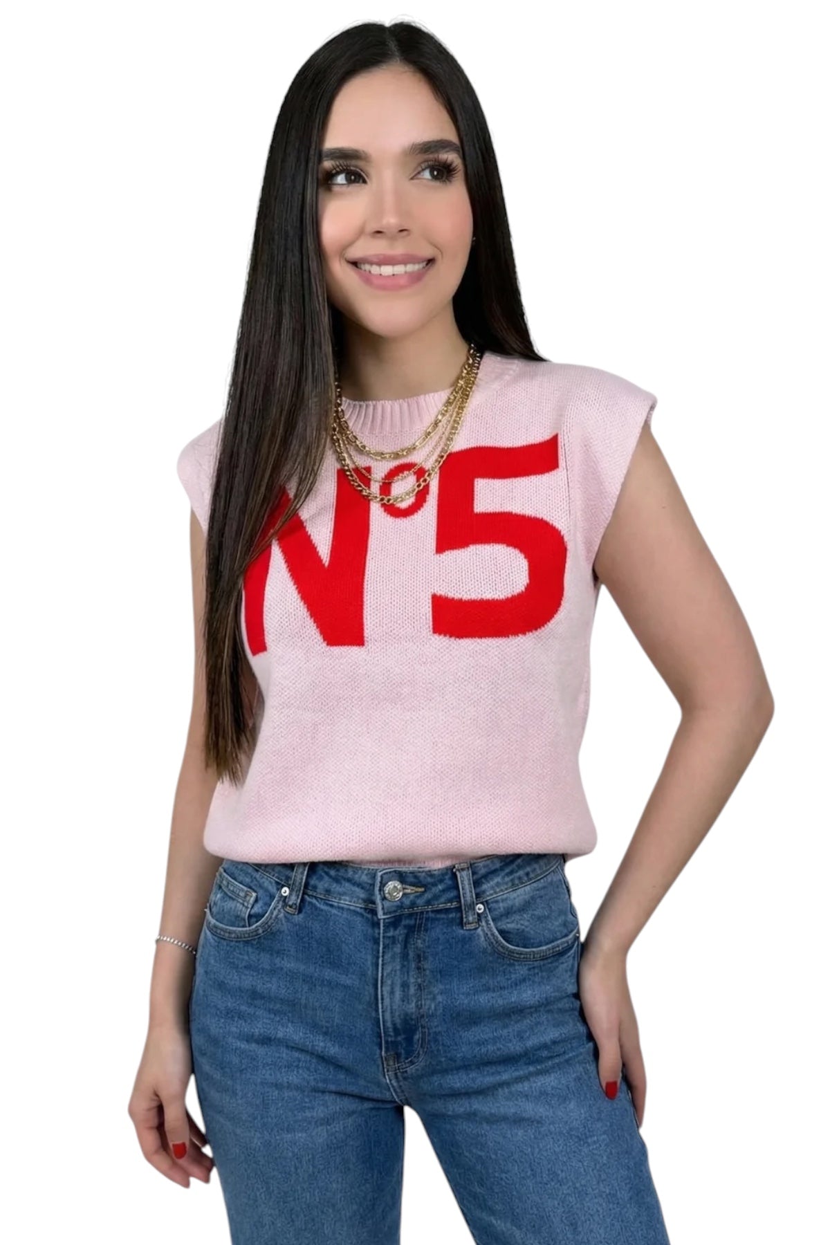 ROSE KNIT STATEMENT VEST