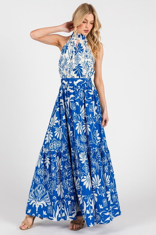 ZOÉ PRINT BLUE DRESS