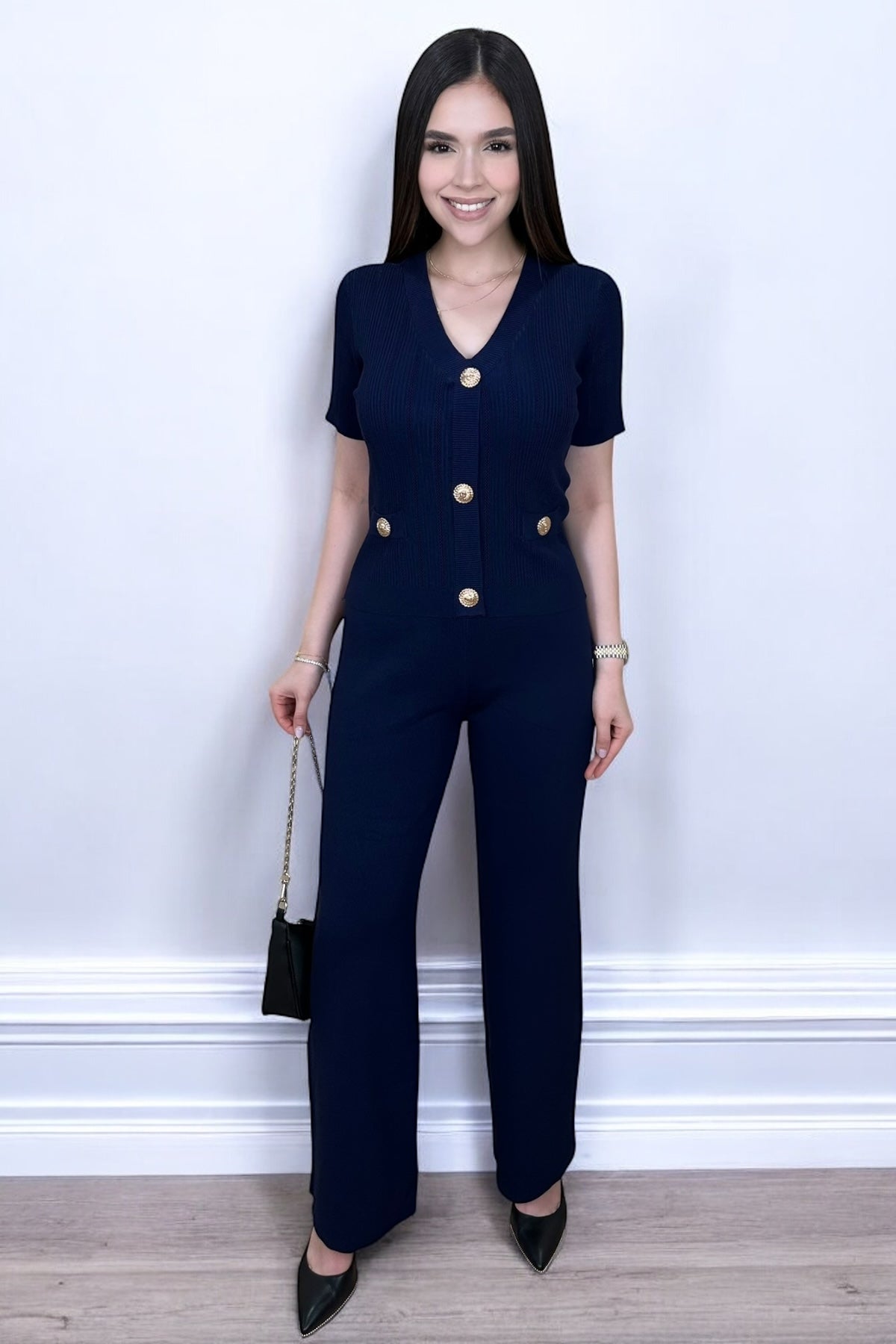FANCY NAVY GOLD SET