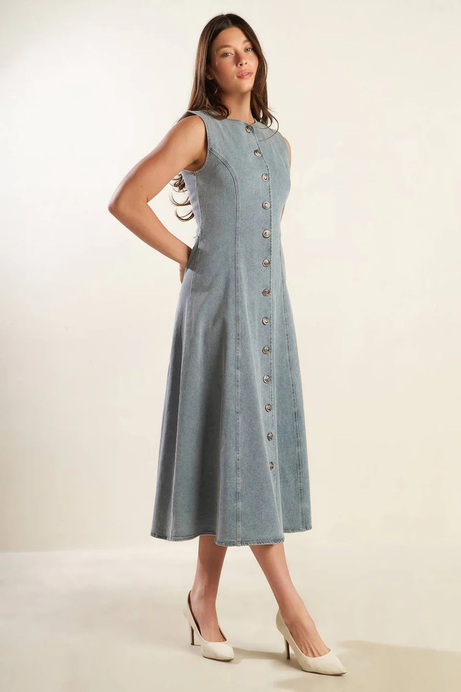 LOUVRE DENIM DRESS