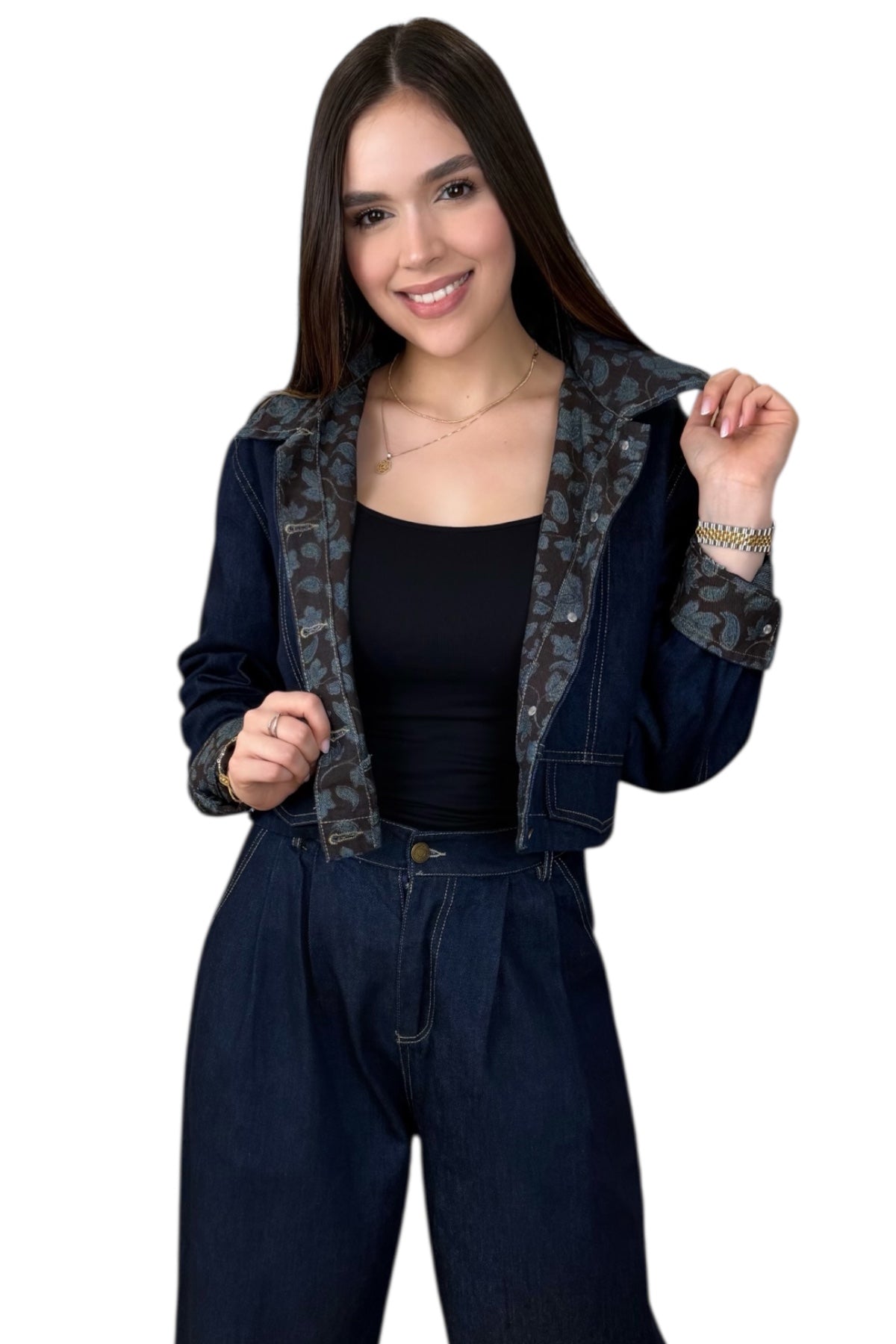 FLORAL DENIM DESIGN SET