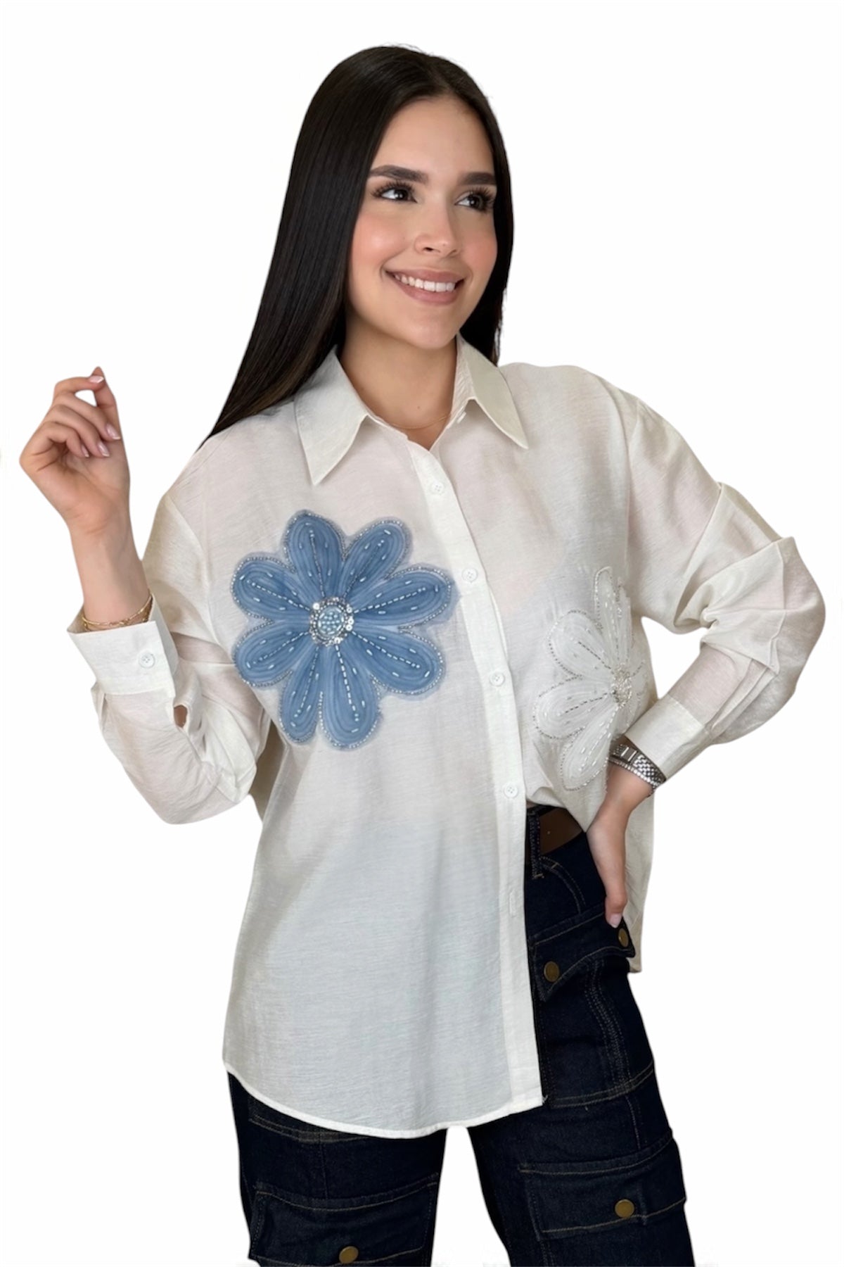 ITALIAN FLOWER BLOUSE