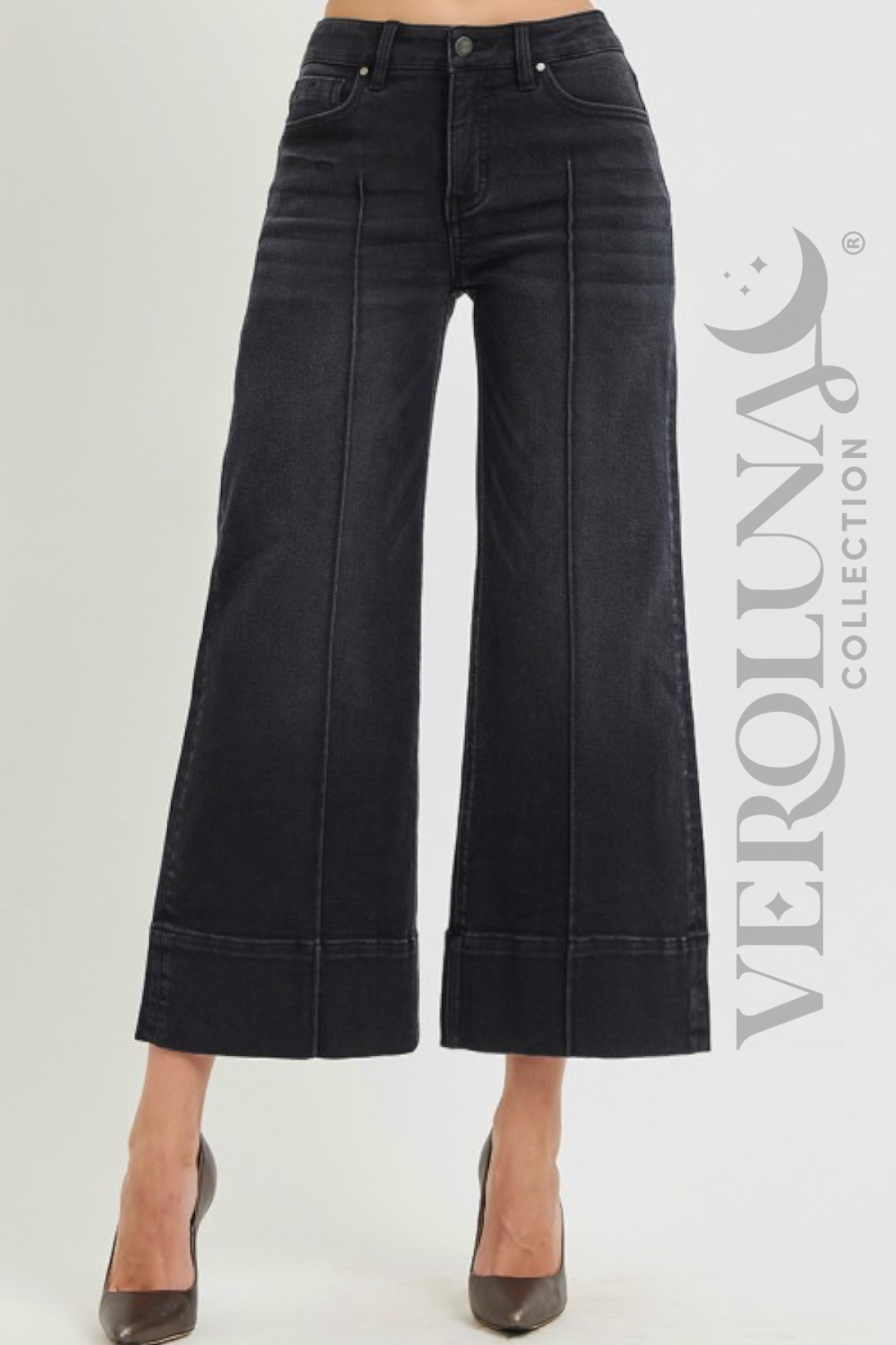 TUMMY CONTROL RISEN JEANS - BLACK