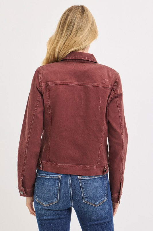 DENIM JACKET - CHOCOLATE