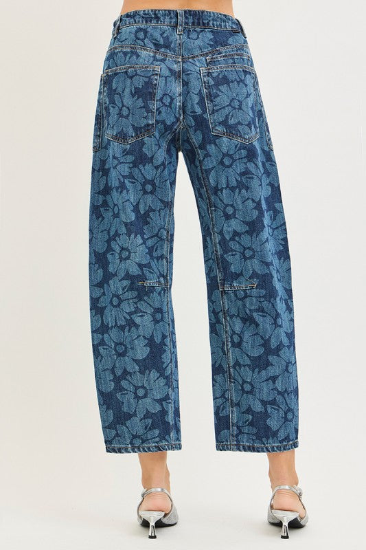 FLORAL PRINT CROPPED BARREL