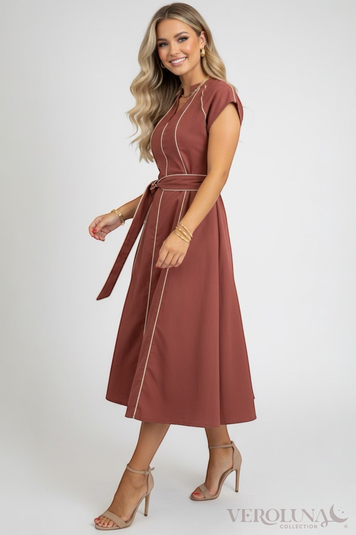 BURGUNDY DRESS