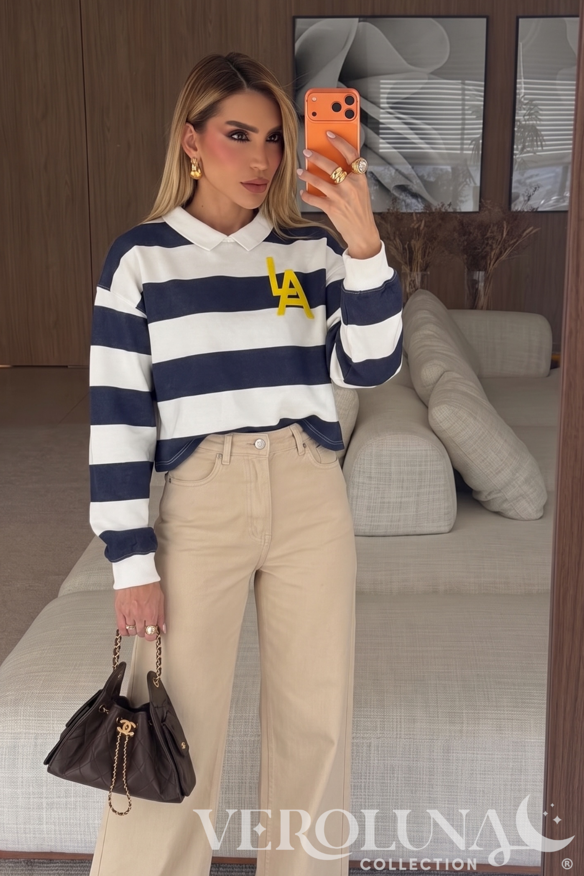 STRIPES NAVY SWEATER