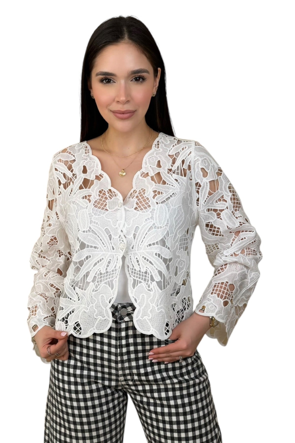 ETERNAL LACE BLOUSE - WHITE