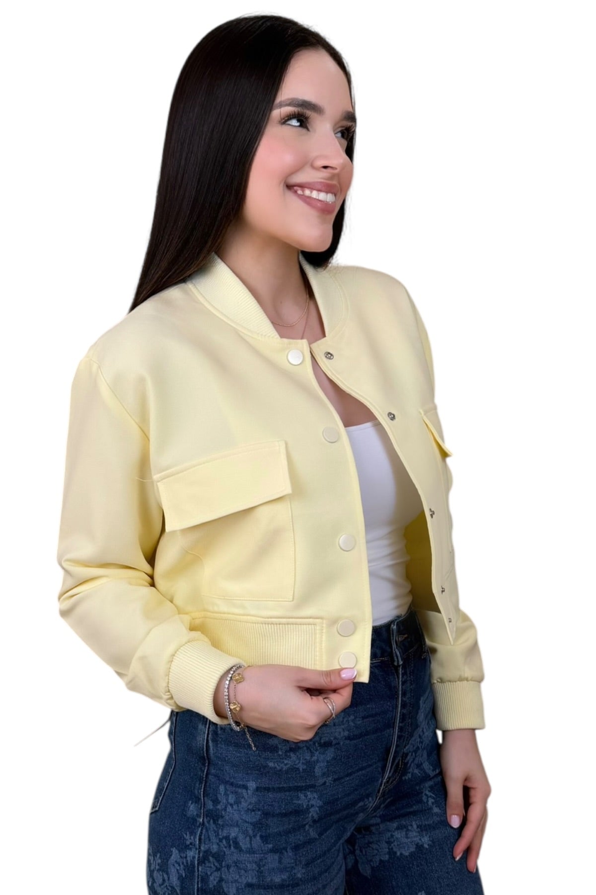 BOMBER JACKET - LIGHT YELLOW