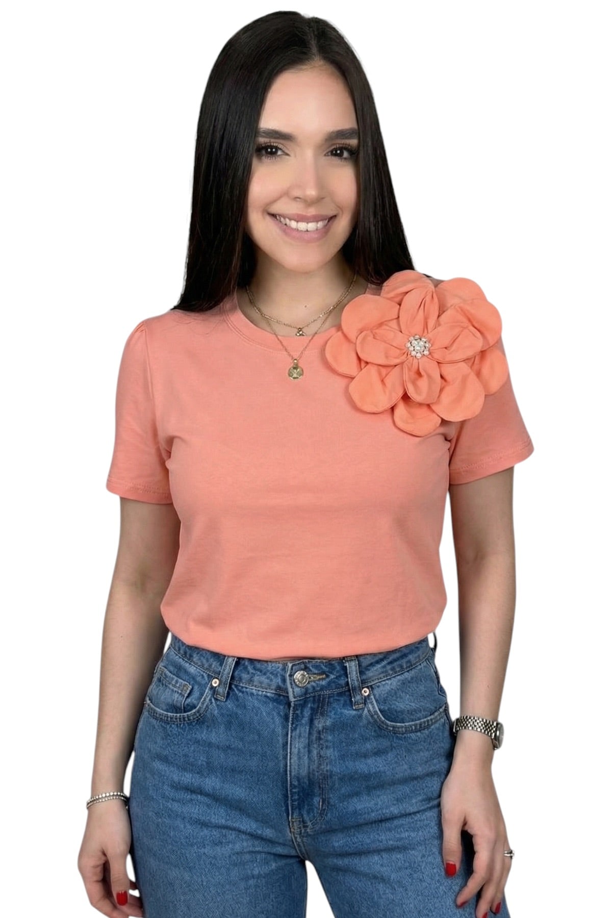LA FLORE TOP - CORAL