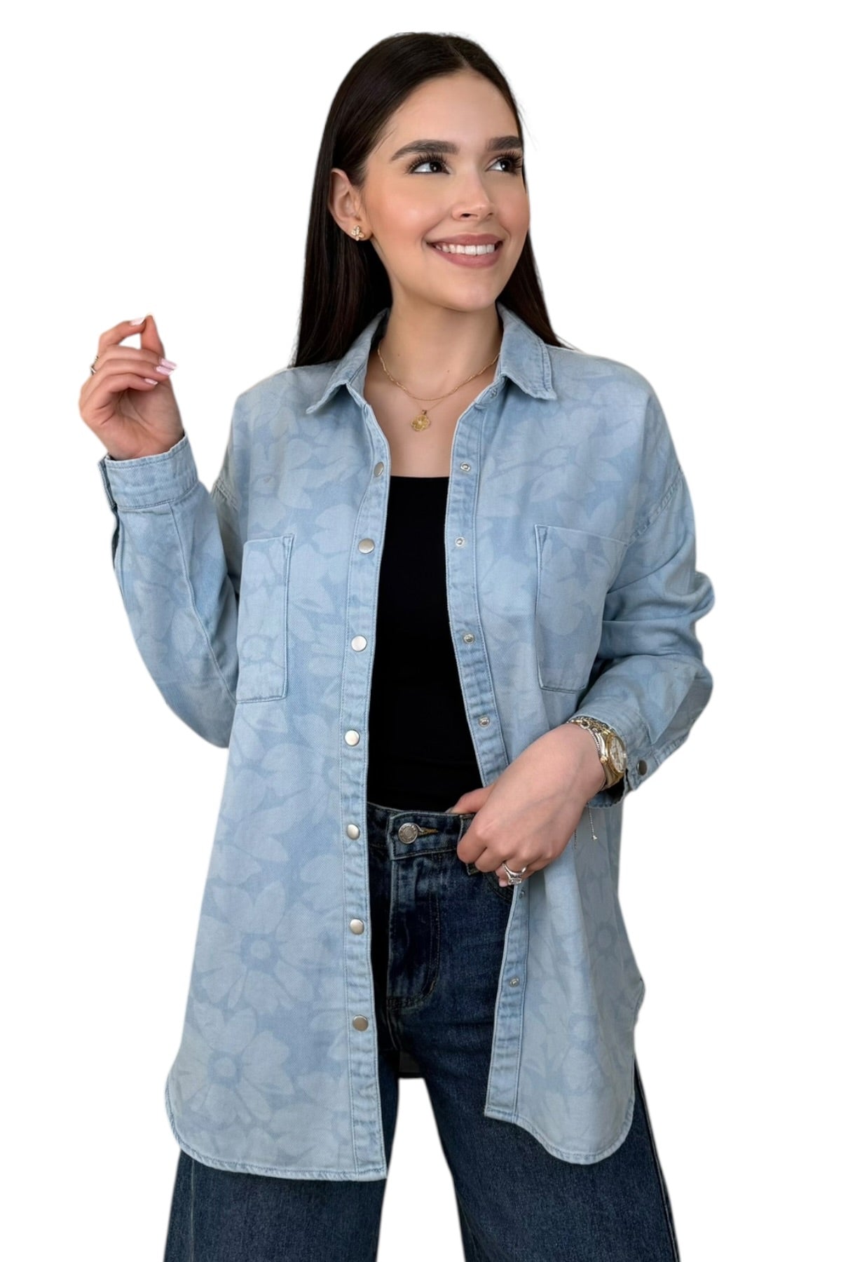 FLORAL DENIM JACKET