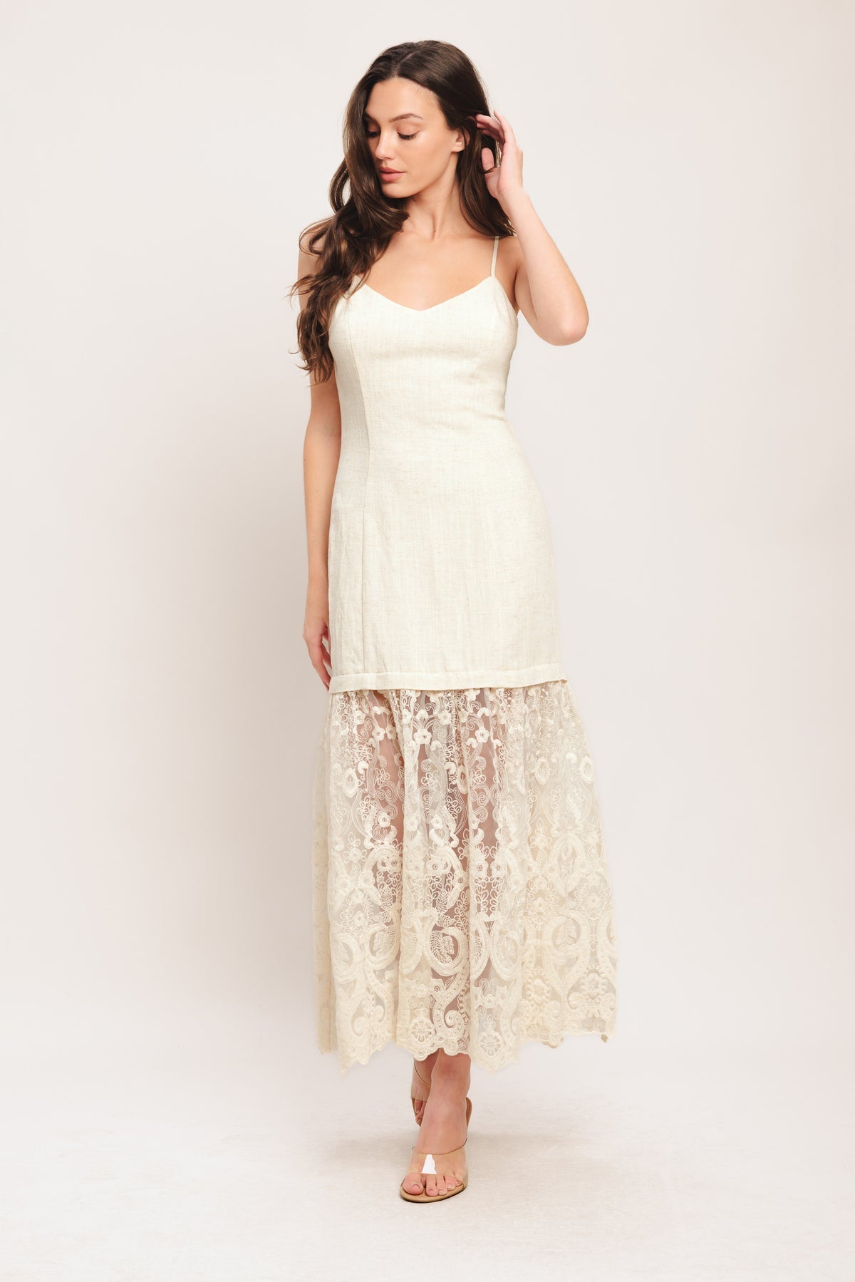 LINEN & LACE DRESS