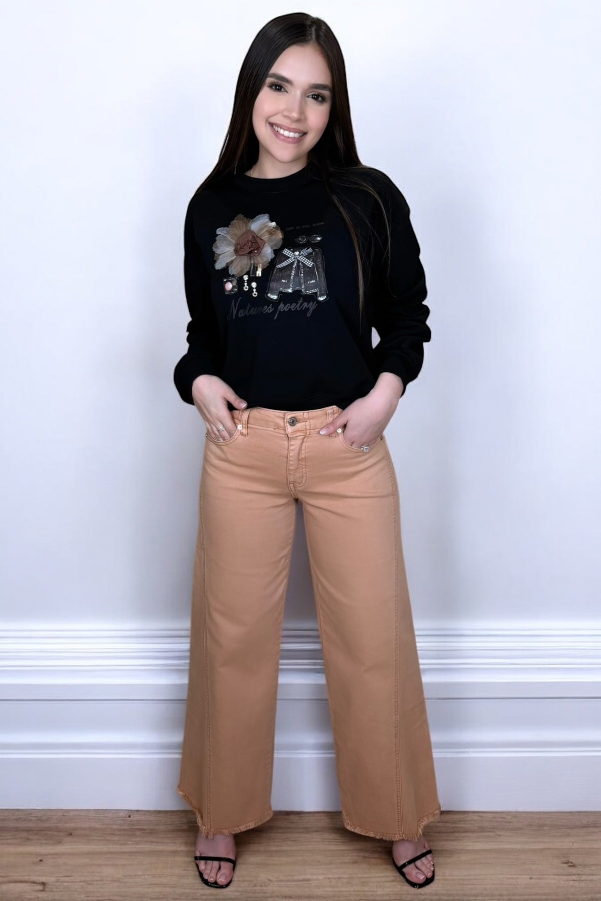 APRICOT WIDE LEG JEANS