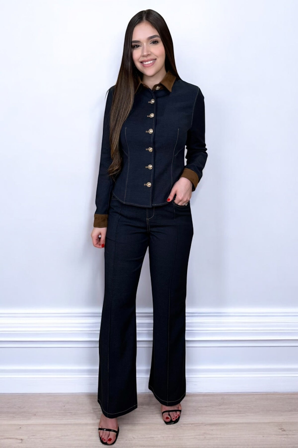 ELEGANT SUEDE DETAIL SET