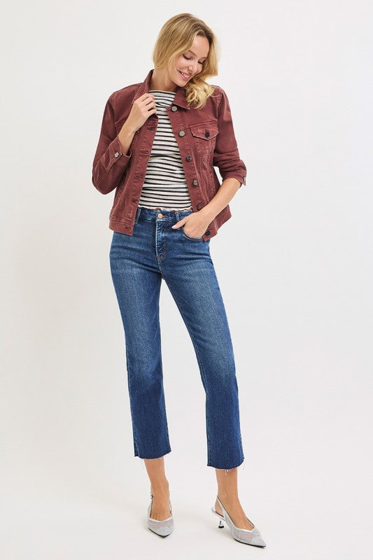 DENIM JACKET - CHOCOLATE