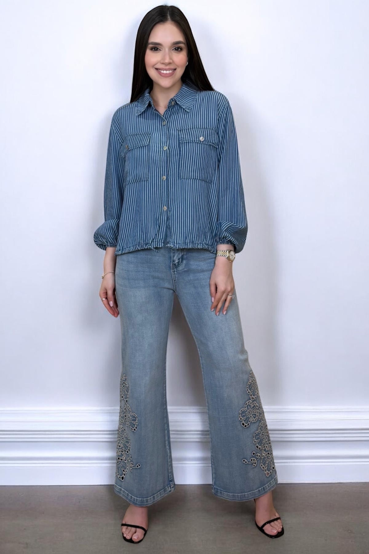 DENIM BORDADO FRENCH JEANS