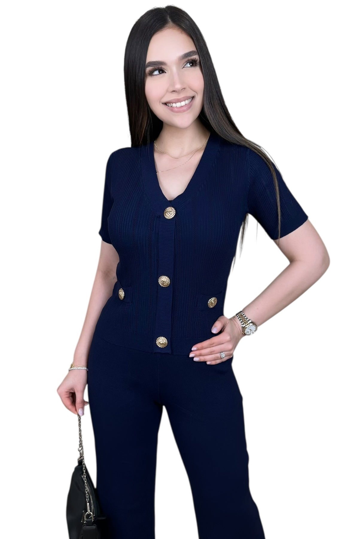 FANCY NAVY GOLD SET