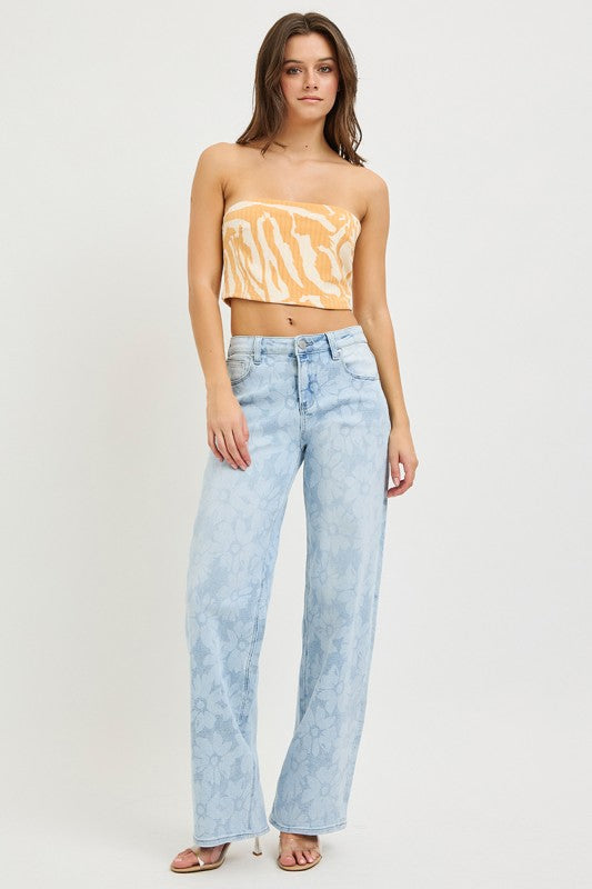 SKY BLOOM STRETCHY JEANS