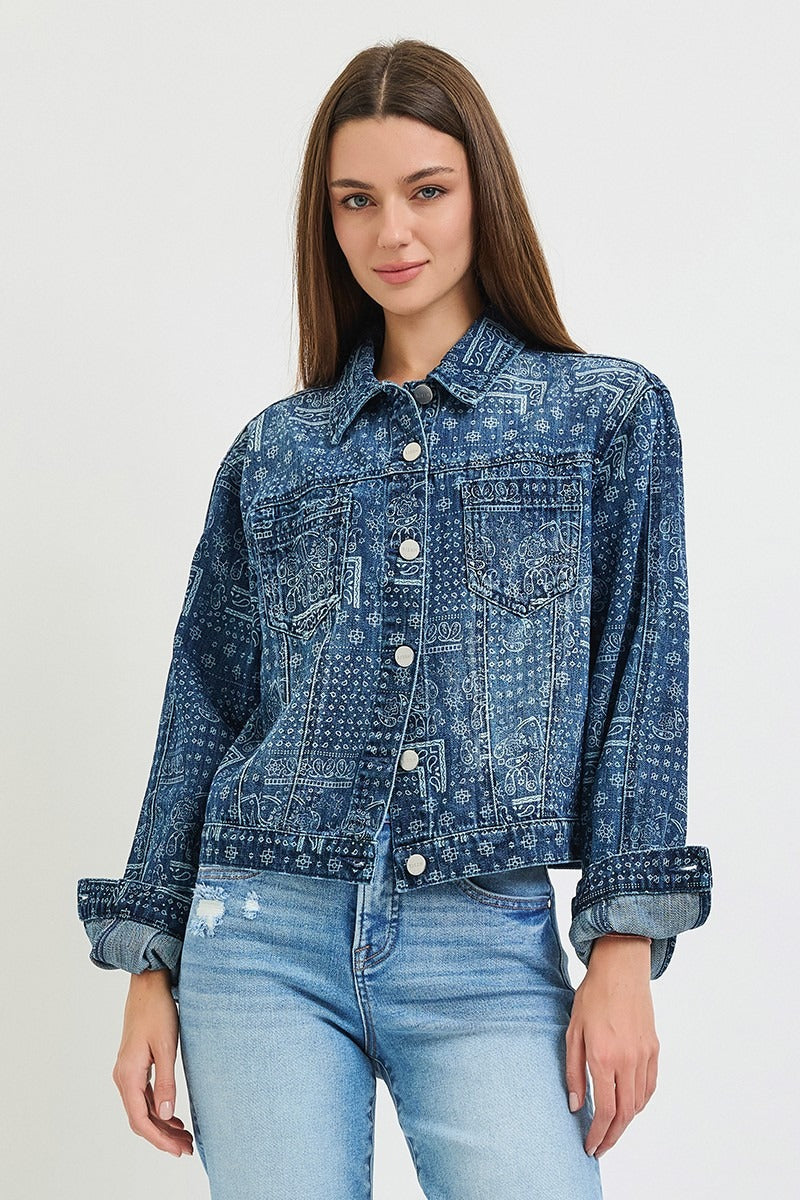 DENIM RISEN JACKET