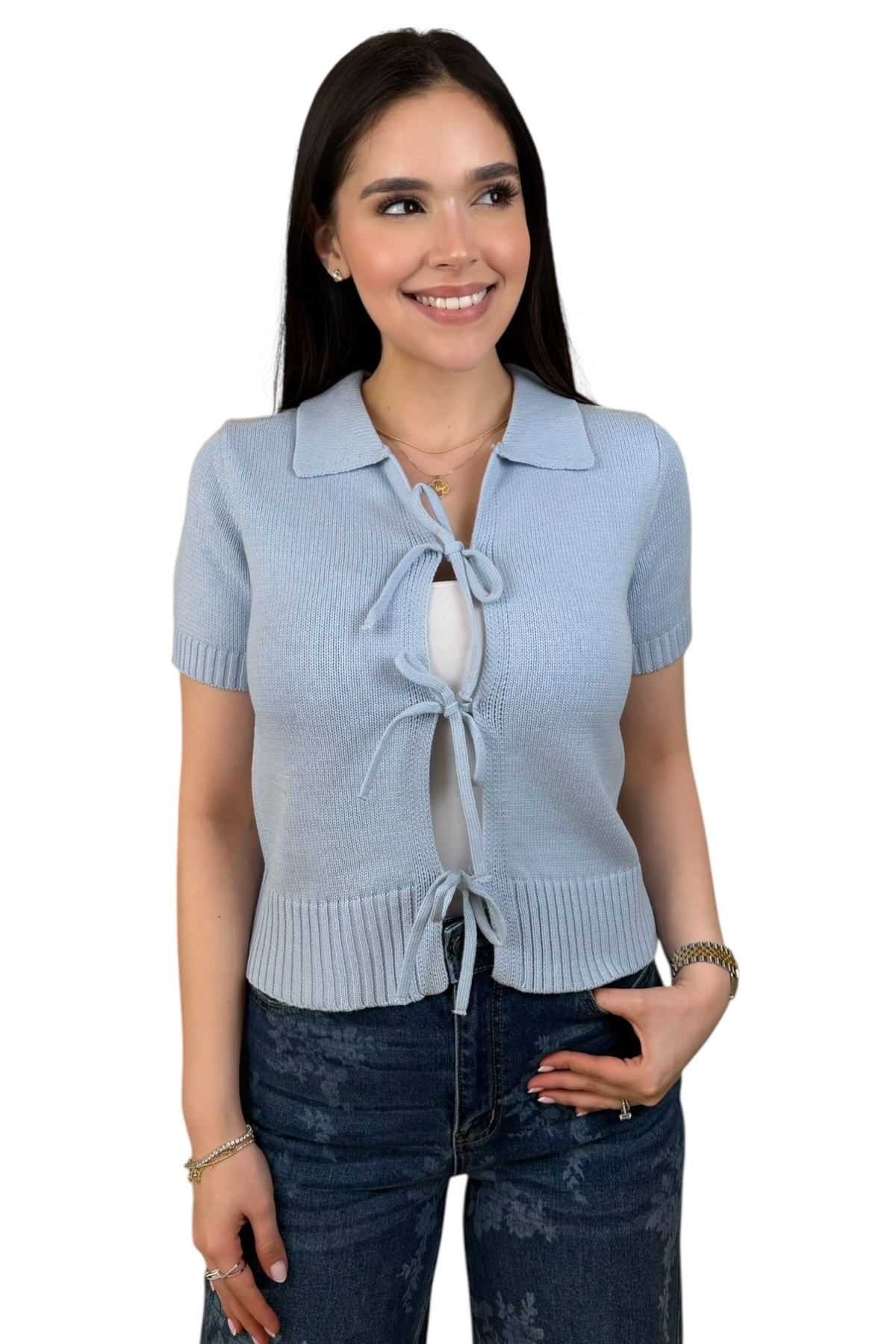 BLUE CHIC SWEATER TOP