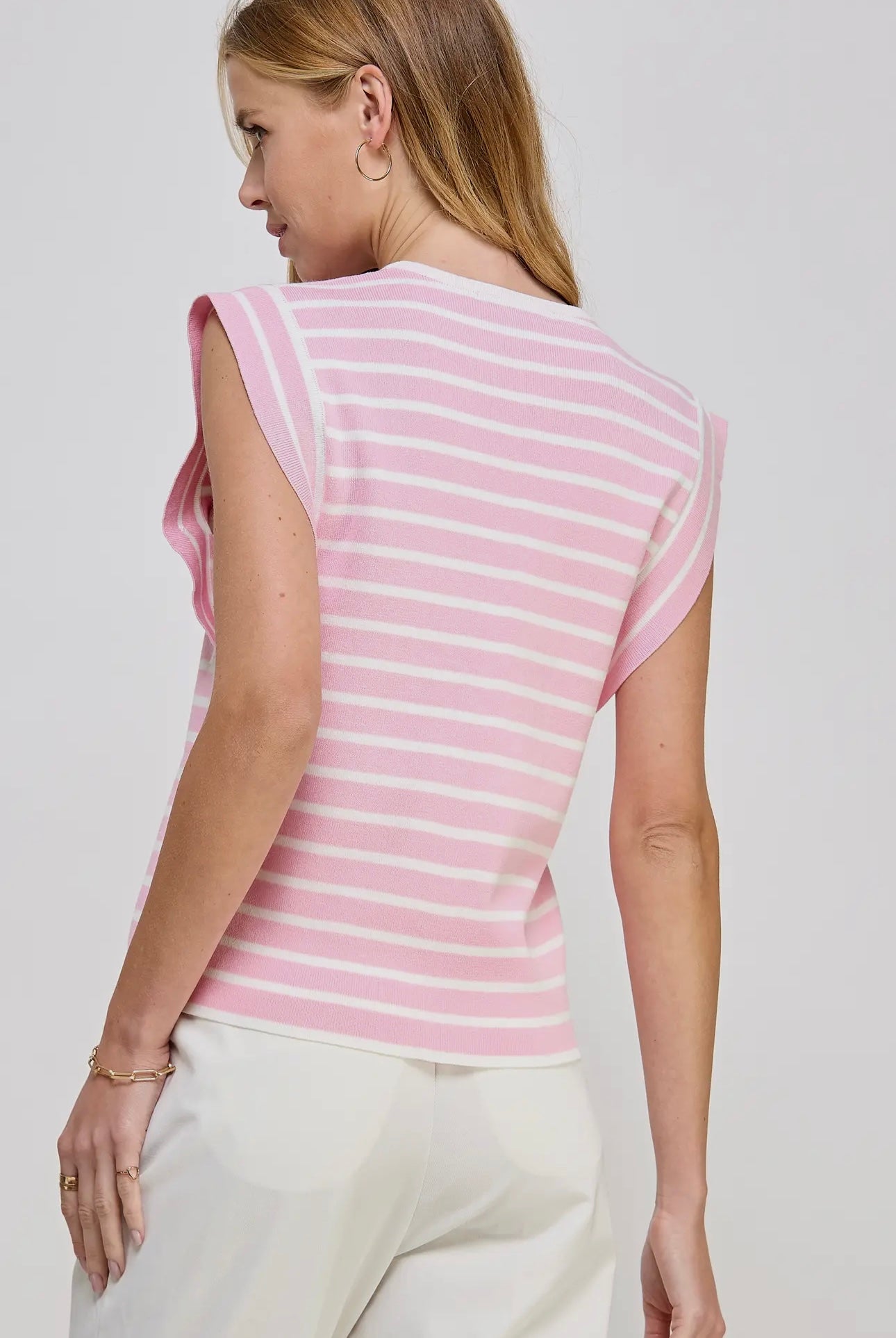 THE STRIPE TOP - LIGHT PINK