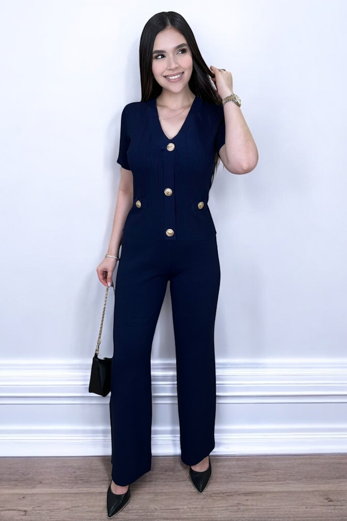 FANCY NAVY GOLD SET