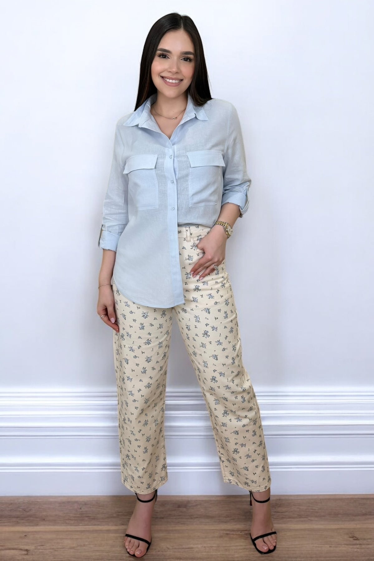 CELESTE LINEN BLOUSE